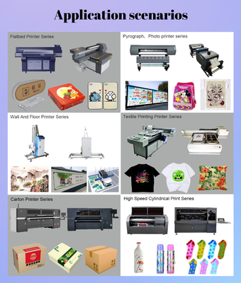 Digital Direct Jet Printing Machine I1600 Four Head Inkjet Board T-Shirt Clothing White Ink Hot Stamping DTF Printer